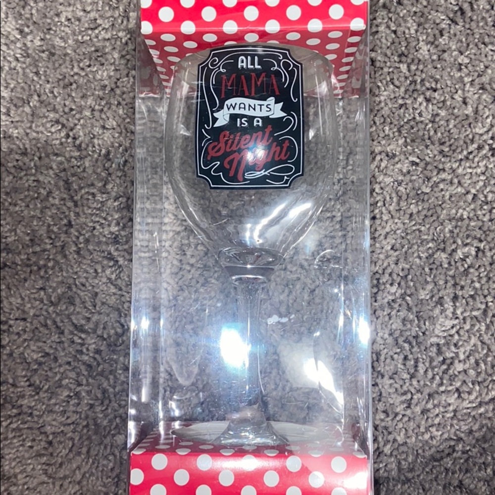 Christmas Wine Glass